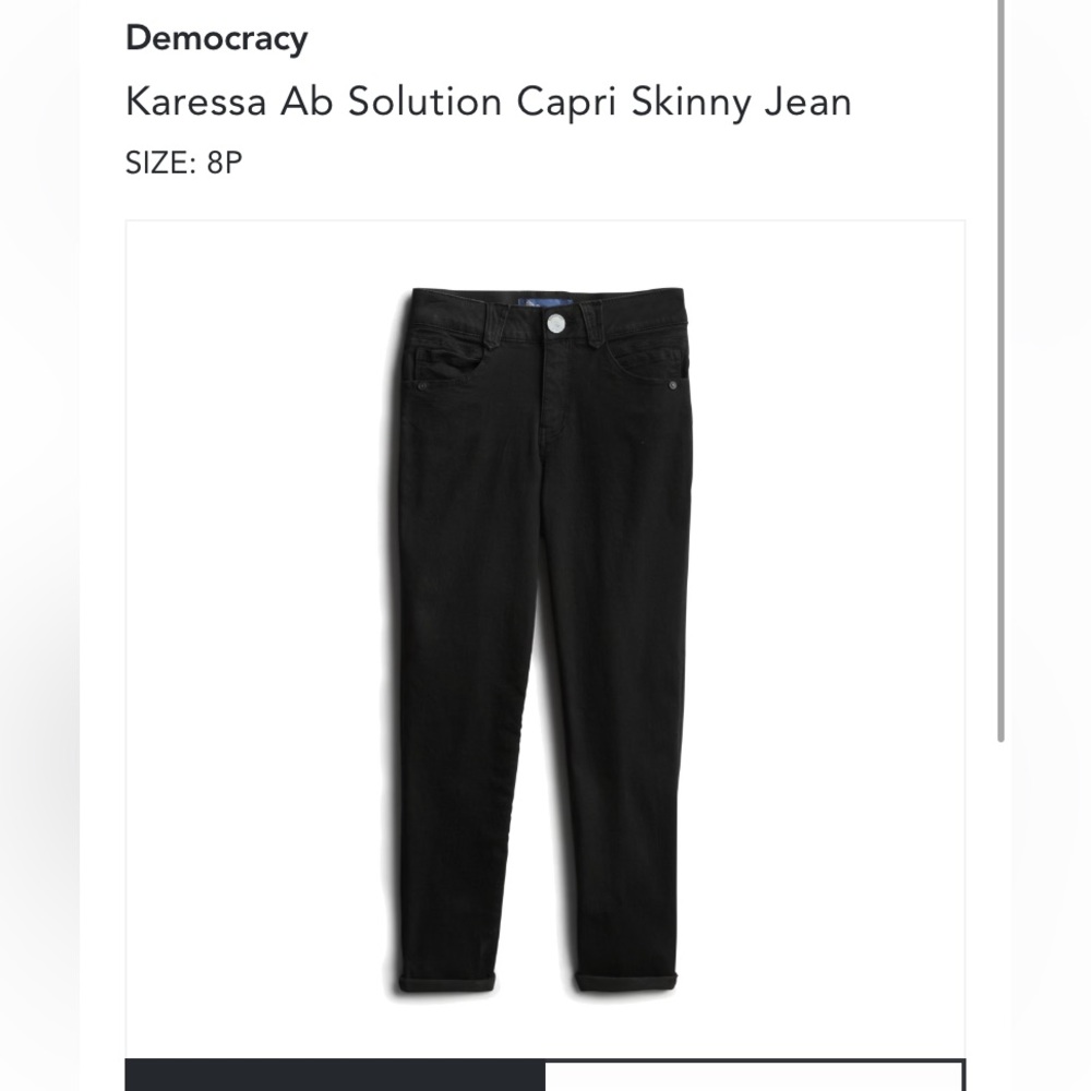 Democracy black cropped jeans
